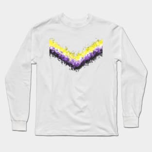 chevron - nonbinary - glitch Long Sleeve T-Shirt